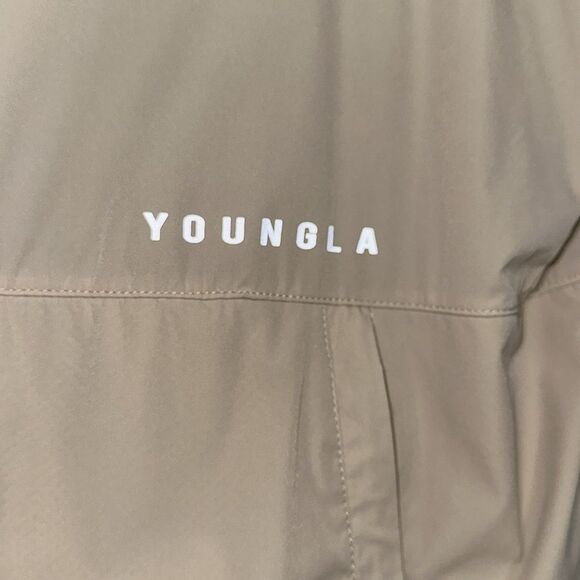 YOUNGLA XL Men’s Cream Light Wind Runner Windbreaker Full Zip Jacket - Picture 11 of 16
